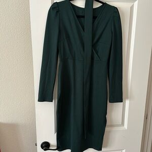 NWOT SHEIN dark green size M dress with tie belt
